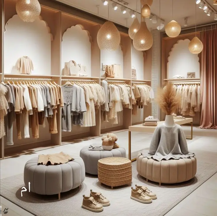 Custom Boutique Furniture Gold Stainless Steel Clothes Wall Display Shelf Hot Retail Fashion Girl Clothing Store Display Rack