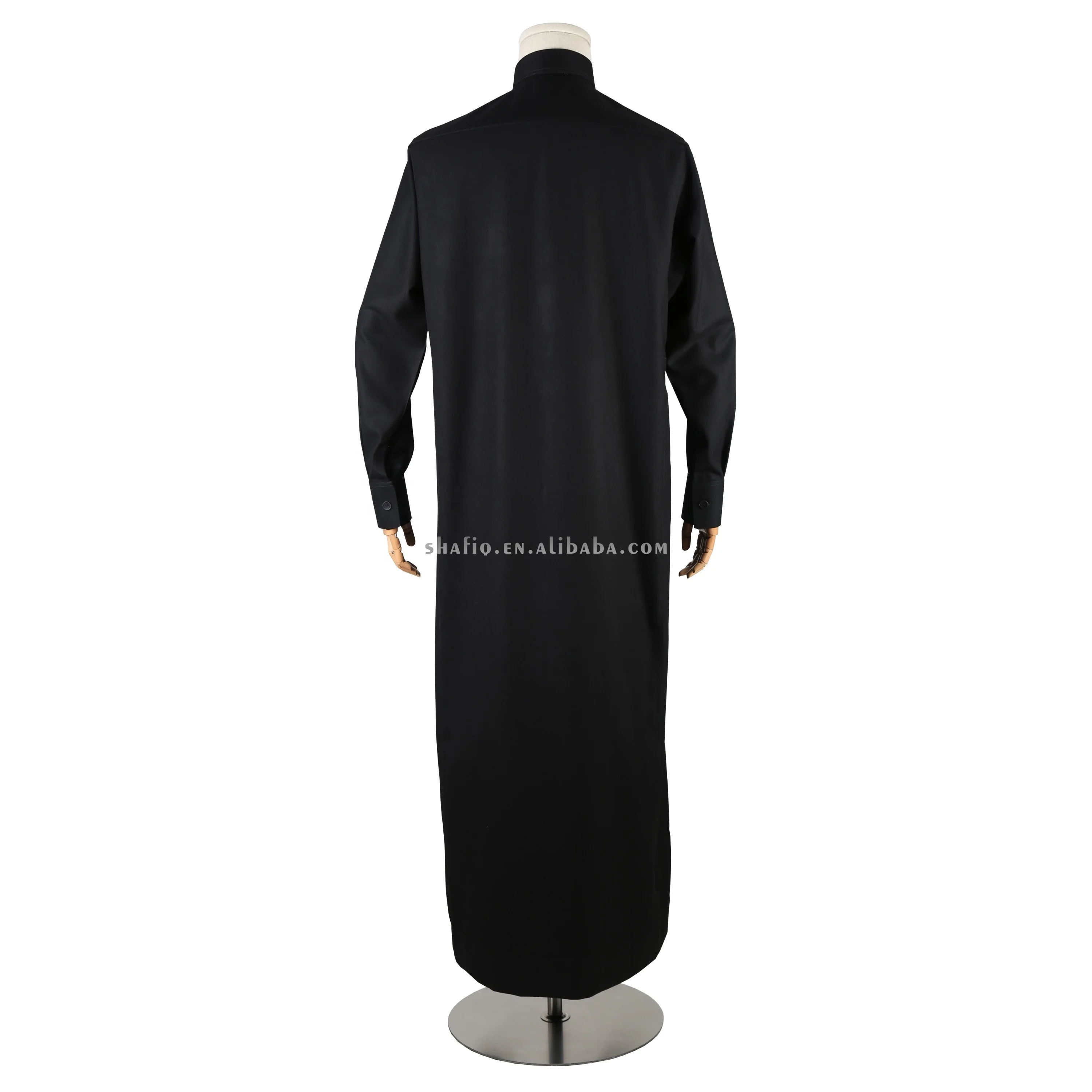 Classic Winter Design Cuff Sleeve Muslim Arabic Dress Kaftan Jubah Abaya Jalabya Ethnic Daffah Lelaki Thobe Islamic Clothing