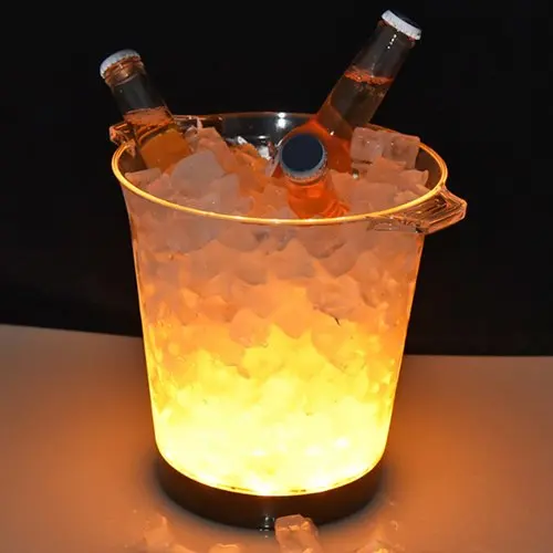 LED Drink Barware KTV Bars Wine Champagne Beer Cooler LED Glowing Ice Bucket