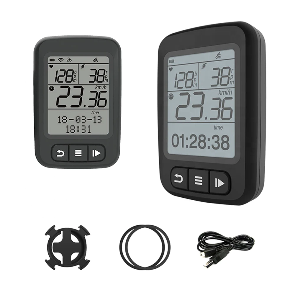 Bicycle Computer Mtb Road Bike Speedometer Cycling Accessories Wired Sensor Stopwatch Cycle Black 1.5 Inch Screen Speed Watch