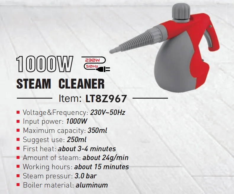 LUTOOL M1 LT8Z967 высокоэффективная паровая очистка 1000 вт бар для мытья пола