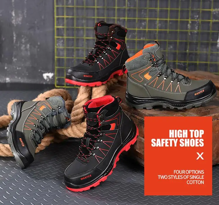 Winter anti-smashing anti-piercing non-slip High-top shoes lightweight breathable safety shoes for men shoes