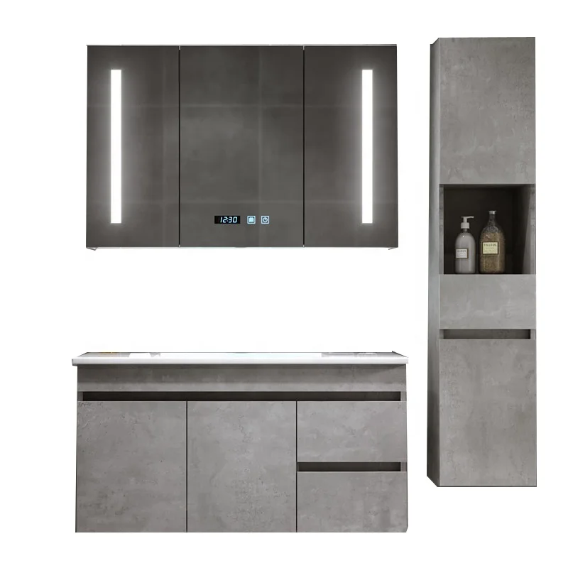 
Custom made bathroom cabinet including ceramic wash basin 