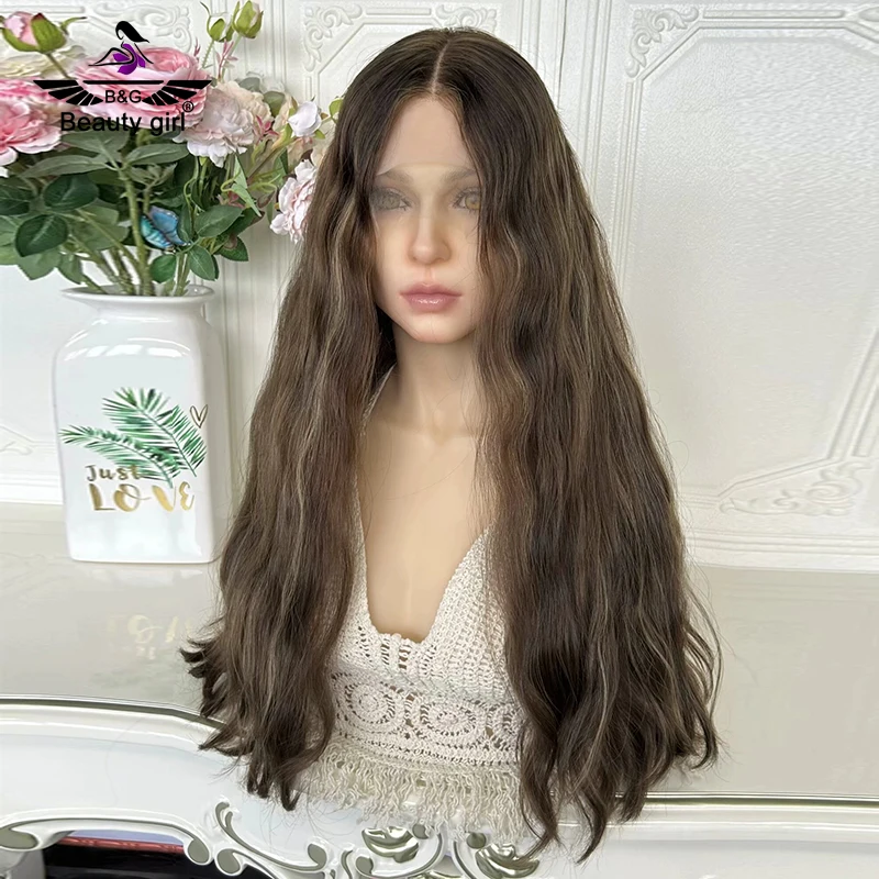 Saudi Kuwait Salon Dark Highlight Human Virgin Hair 12A Grade Small Knots Wavy Curly Jewish Hd Lace Top Wig Russia Hair