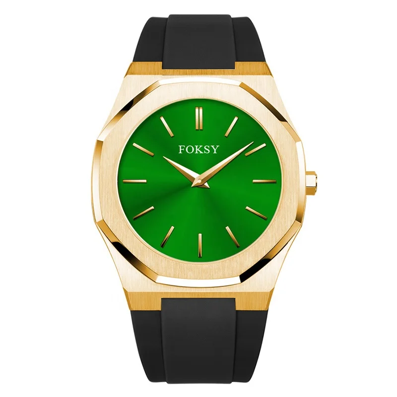 OEM High Quality Stainless Steel Minimalist Silicone Strap Japanese Movement Fashion Quartz Watch For Men