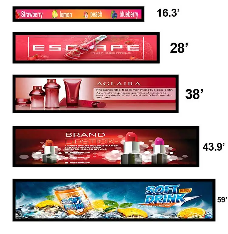 23.1 inch indoor super wide LCD screens stretched bar Advertising Display