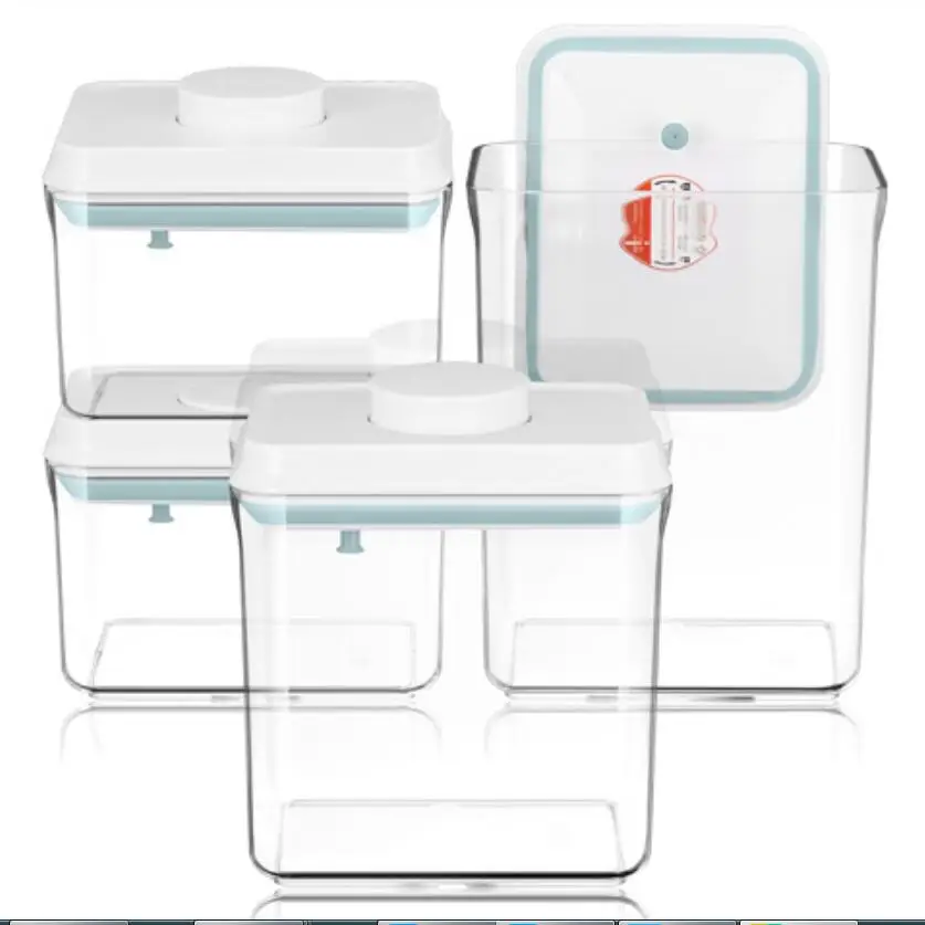 Freshness Preservation Food Container Granular Air Tight Canisters Sets for Tea Coffee Sugar Food Bulk Food Dispensers