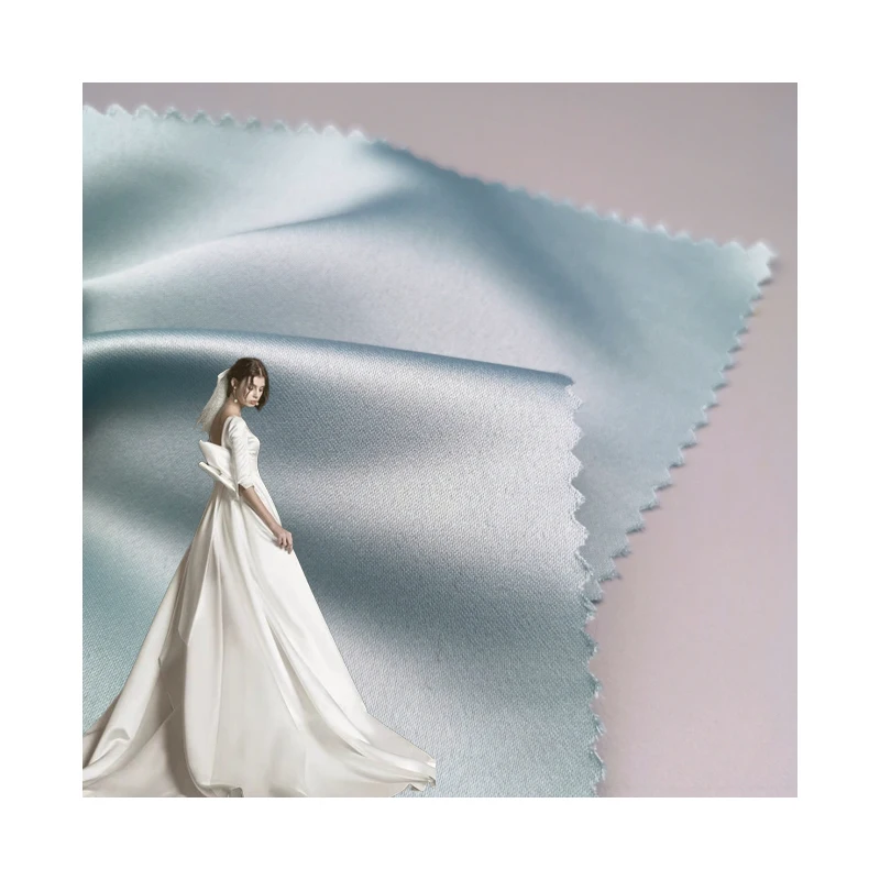 75D silk satin High Quality Bridal Fabric 100% Polyester Solid Satin Fabric For Wedding matte satin silk fabric