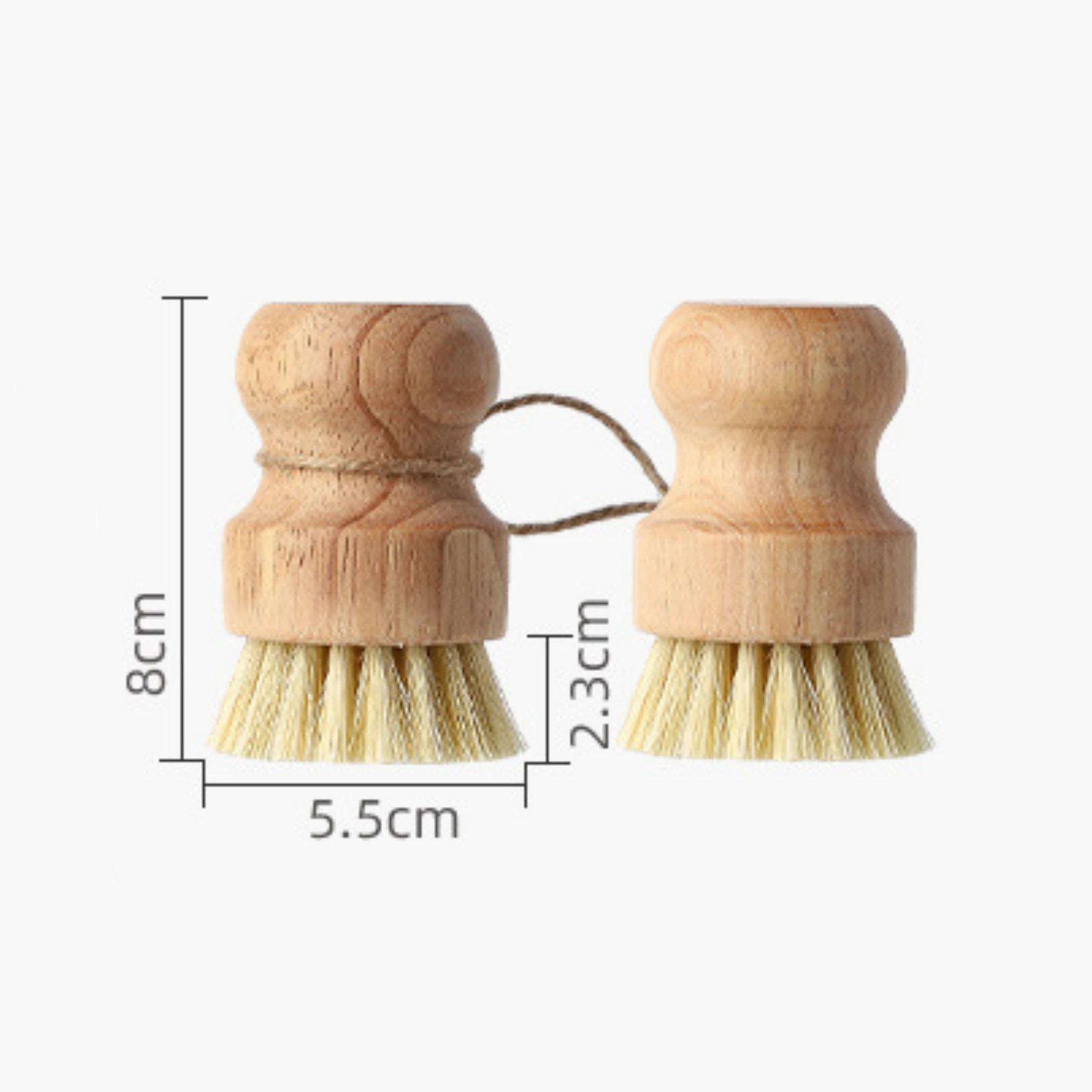 Hot Selling Kitchen Cleaning Brush Bamboo Wooden Wood Sisal Bristles Brushes for Vegetable Fruit Dish Pot Plate Scrubber