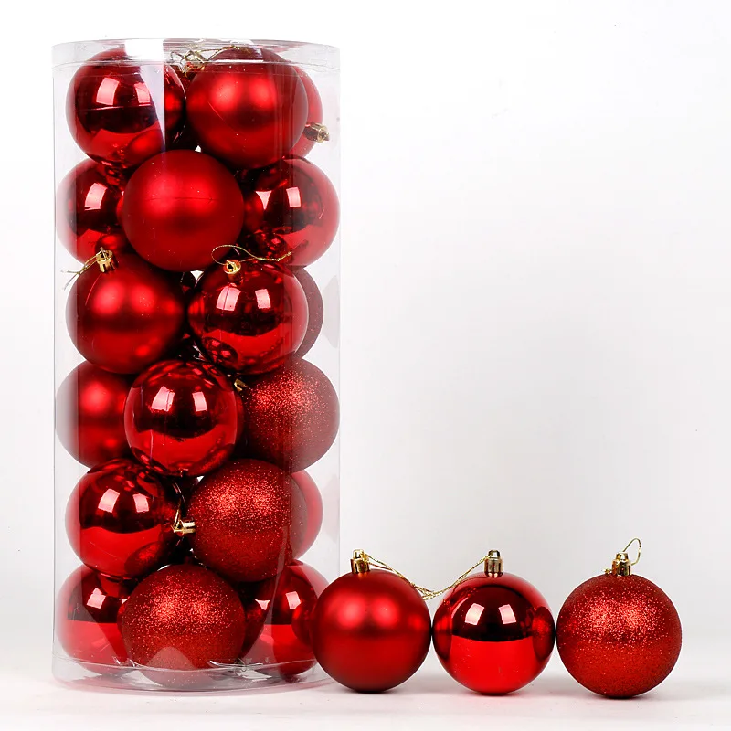 Merry Tree Factory Sales Cheap Round  Plastic Christmas Plain Ball for Holiday party Christmas Tree Hanging Pendant