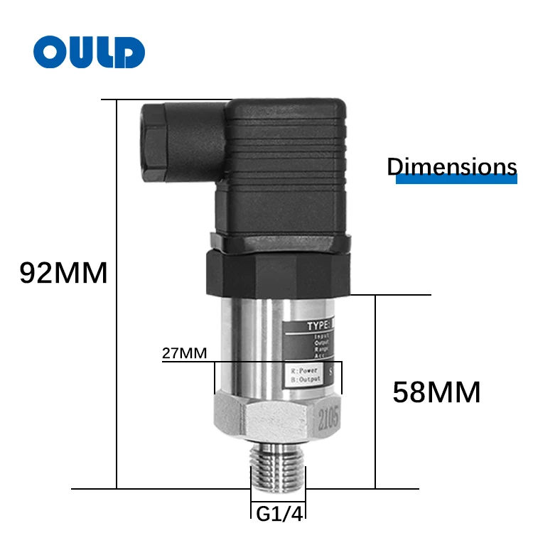 Ould PT-509 0.1Bar 1Bar 150 Psi Ac Miniature Capacitive Piezoelectric Pressure Sensor For Water