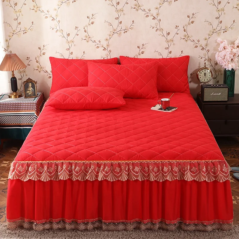 Durable Using Low Price Ultrasonic Microfiber Cloth Quilted Bed Skirt Space Print Tech GSM Fabric Room Pattern Bedroom Weave