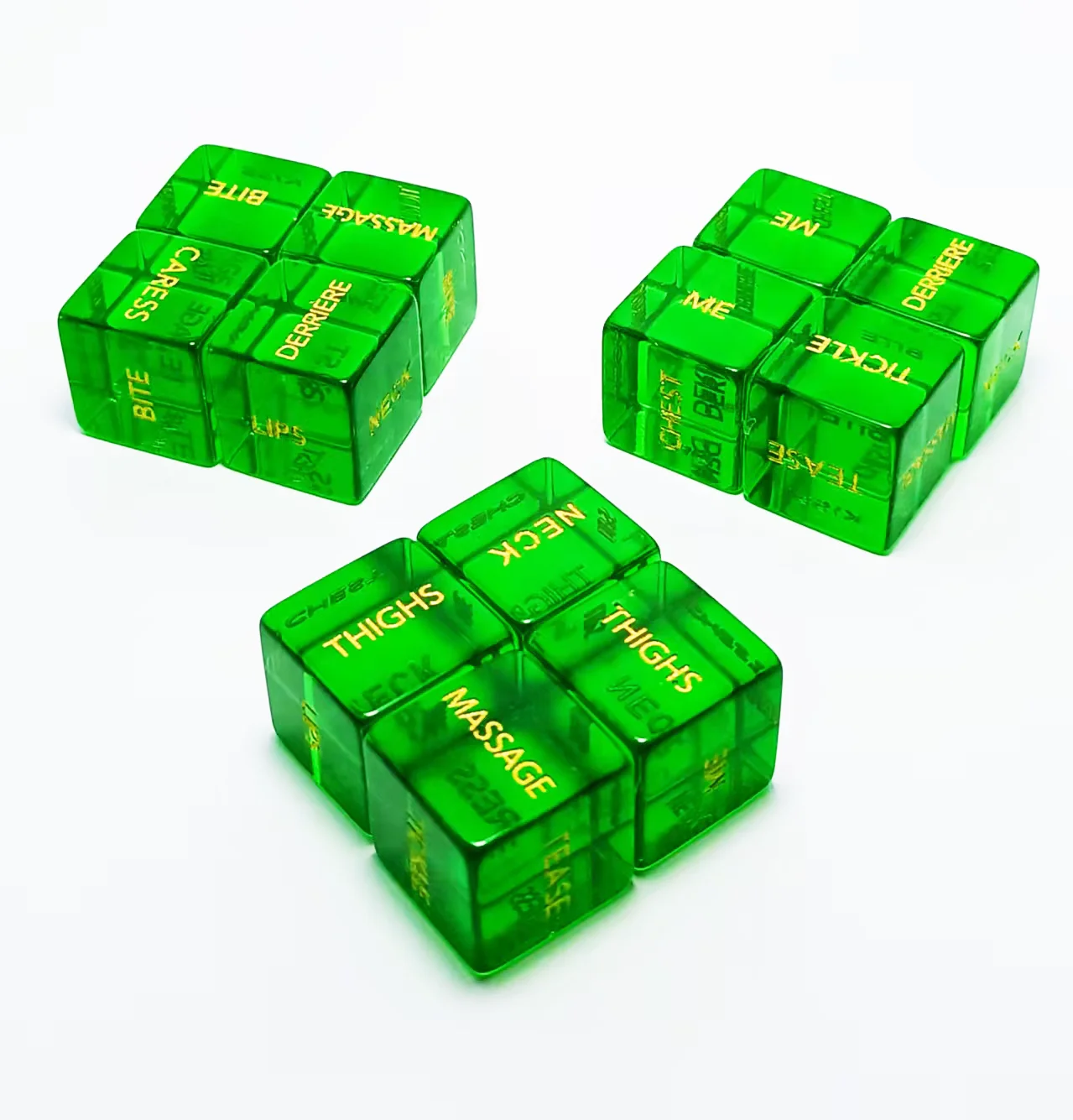 Custom Transparent D6 Dice Green Dice 16mm  Dice