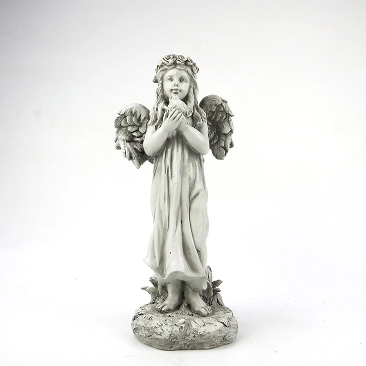 Наружный сад газон двор домашний декор Статуэтка ангела Смола молитва Ангел статуя с крыльями