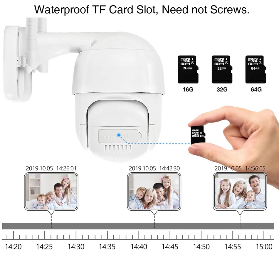 Inlifecam 1080P Ptz Bullet WiFi Скорость IP камеры видеонаблюдения P2P