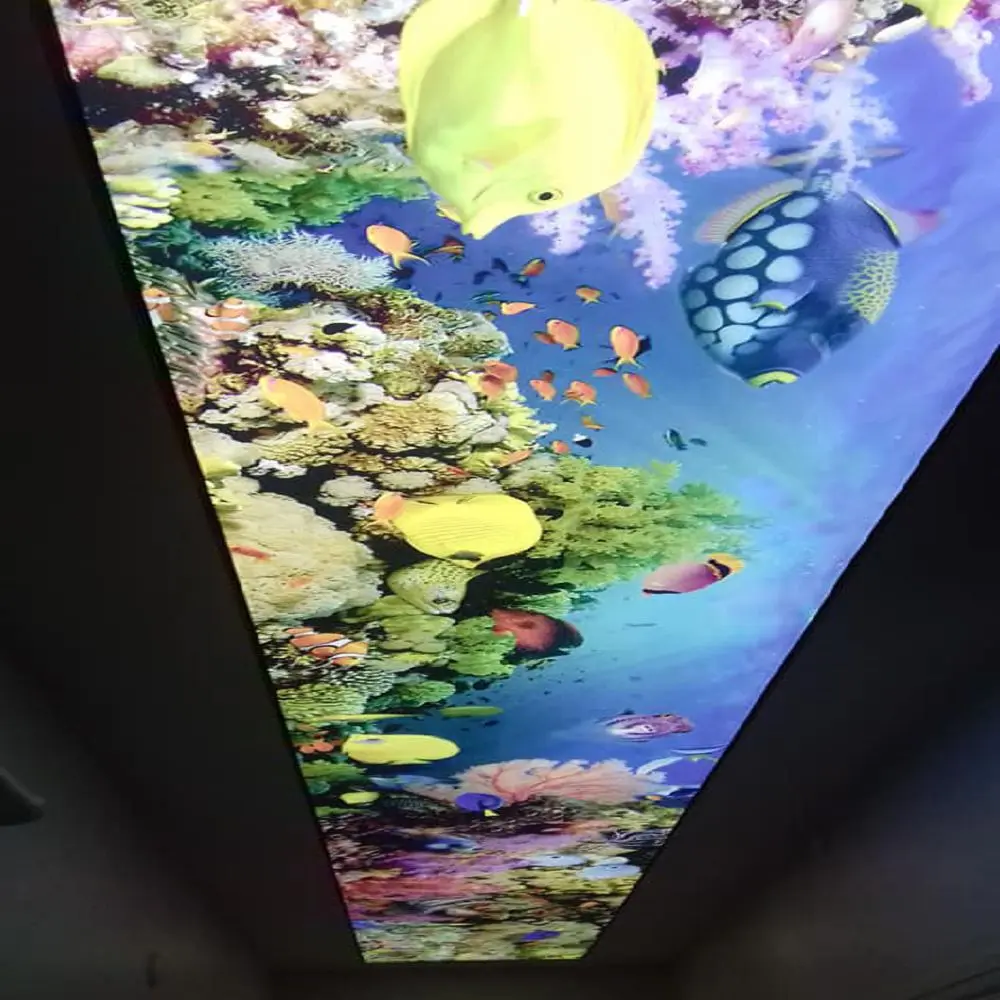 Kids room Decorative PVC stretch ceiling film plafond tendu film 3D UV printing roofing ceiling  Starry sky space design