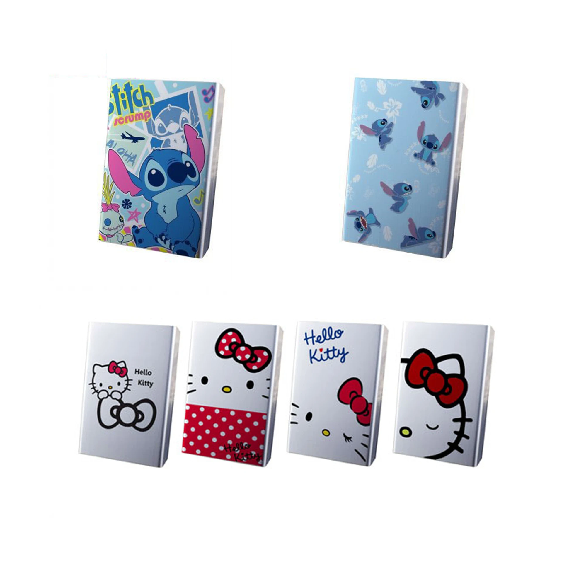 Stitch cartoon customizable Patterns Aluminum cigarette case water resistant cigar-boxes