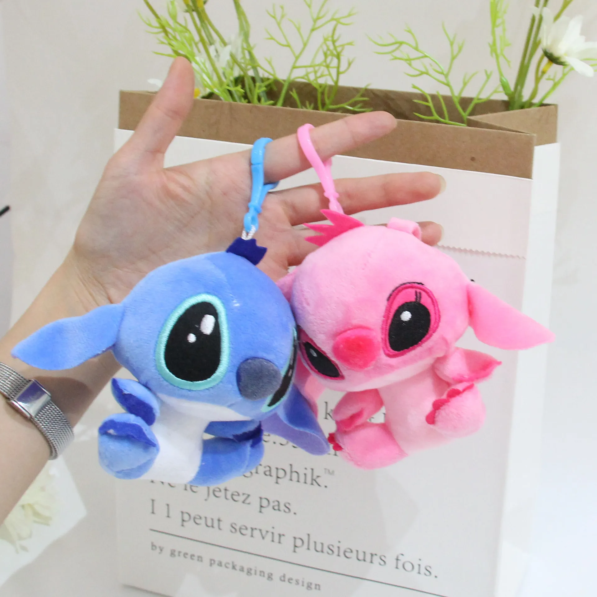2022 New Kawaii Stitch Plush Doll 12cm Toys Anime Lilo and Stitch Plush Toys for Kids gifts
