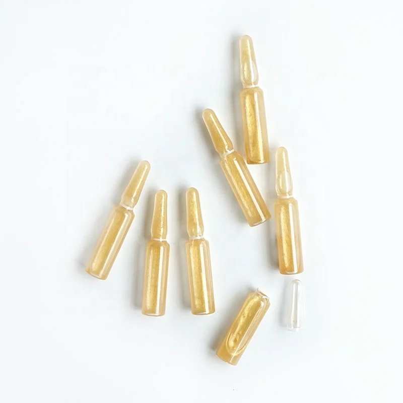 24k Gold Serum Golden Ampoule Face Oil Anti Aging Wrinkle Remover Moisturizing Disposable Essential Oil Own LOGO