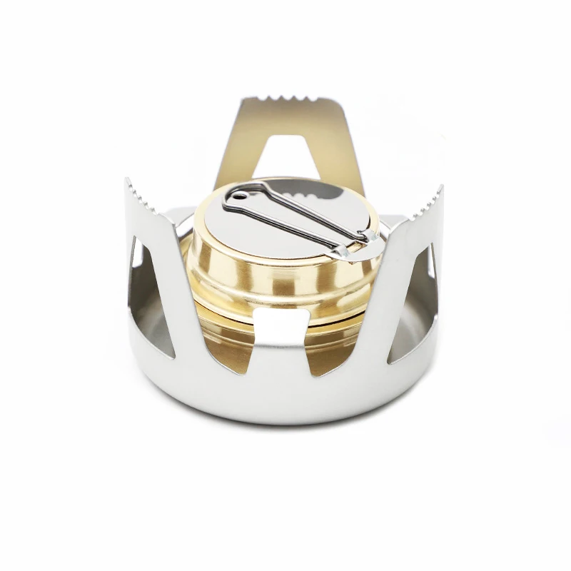 Портативная уличная мини-спиртовая горелка, Сверхлегкий набор посуды для кемпинга на открытом воздухе, кемпинга, пешего туризма, походов, пикника