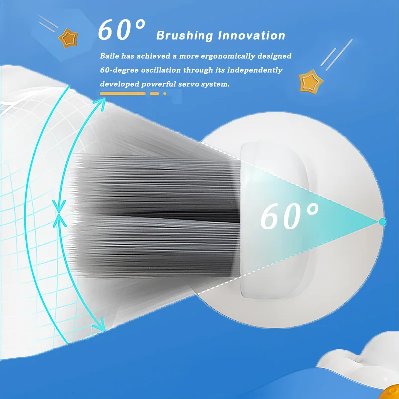 Оптовая продажа перезаряжаемая зубная щетка с мультипликационным принтом водонепроницаемая детская ультразвуковая датчиком давления для детей электрическая