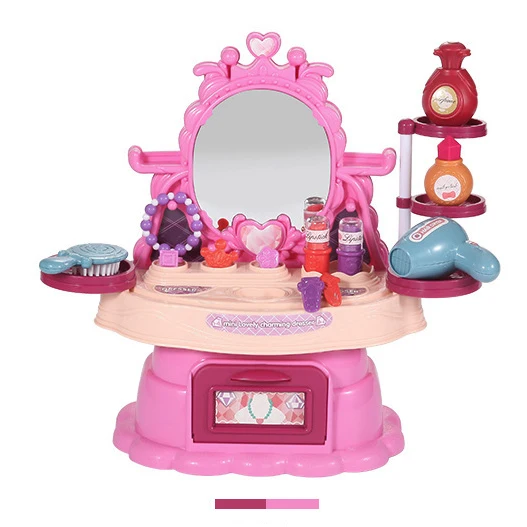 Самые популярные туалетный столик детские наборы для макияжа для девочек ролевые игры пластиковые мини-игрушки для макияжа