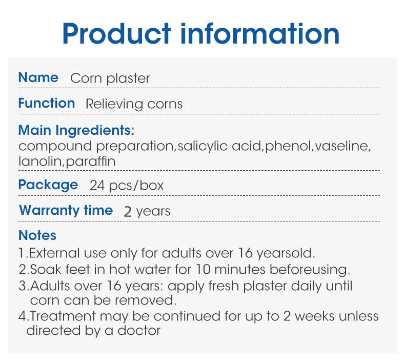 HOT SELL Cost- effective Chinese herbal hand and foot pain relief hansaplast non woven corn removal plaster oem odm