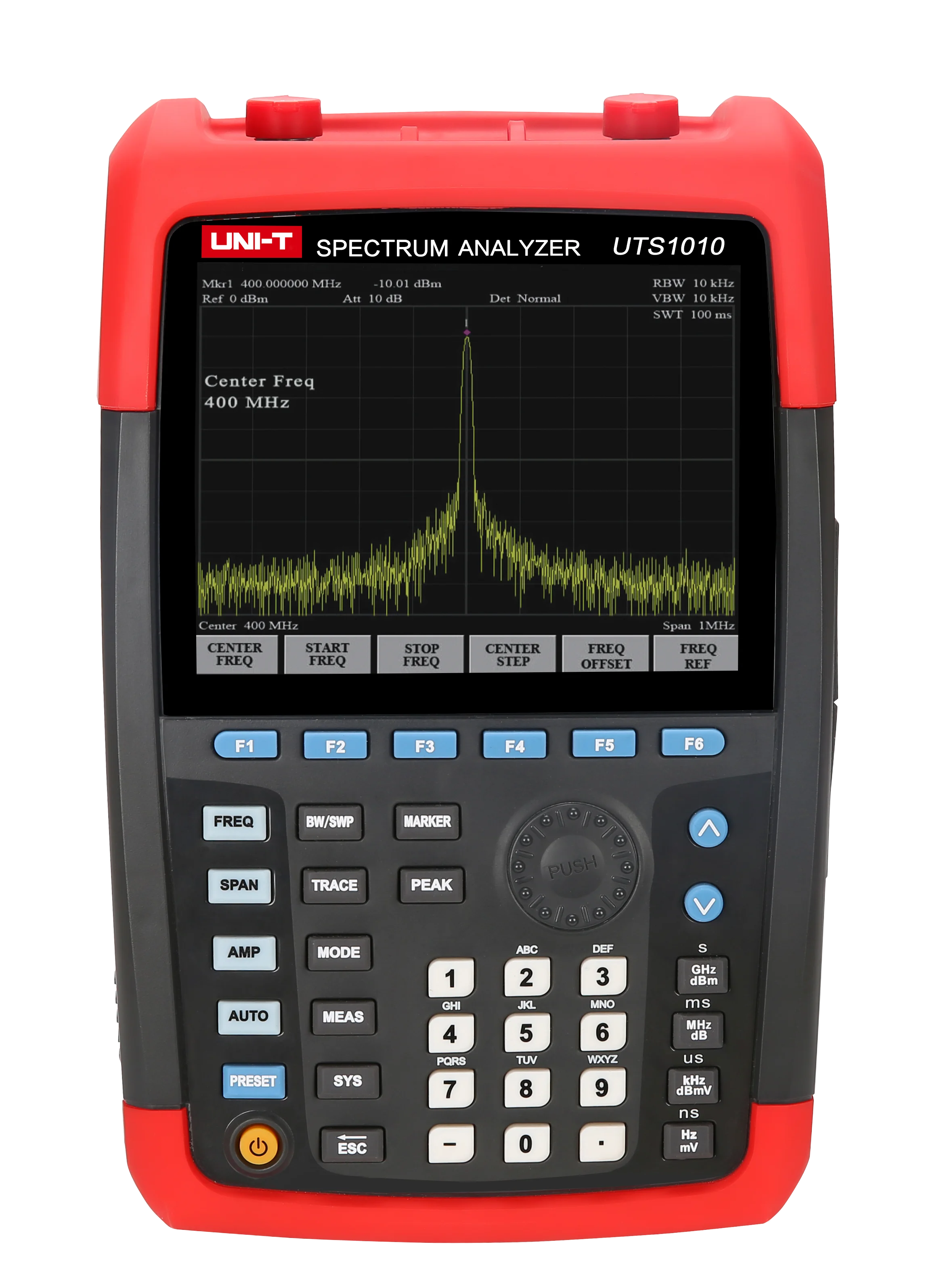 Sale promotion UNI-T UTS1010 Handheld Spectrum Analyzer; 9kHz to 2GHz Spectrum Analyzer, 1Hz Resolution, USB Communication