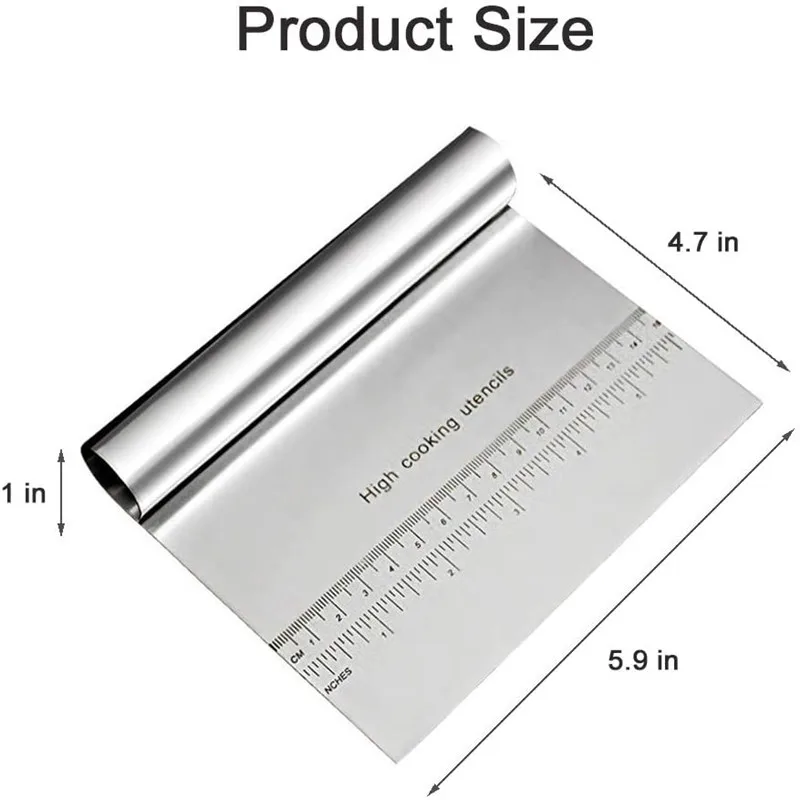 Multi-purpose  Stainless Steel Bread  Dough Scraper  Dough  Cutter Dough Chopper Bench Scraper