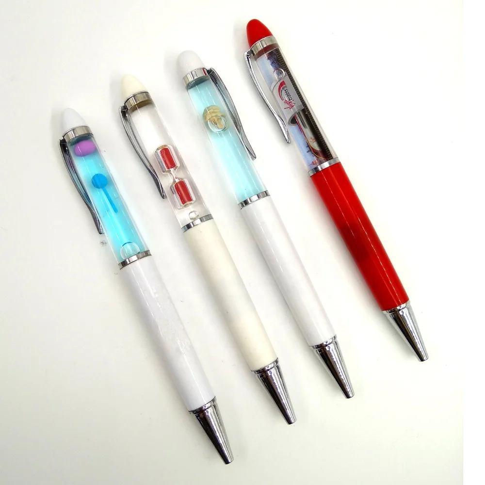 
2D 3D floater liquid oil floating ball pen 