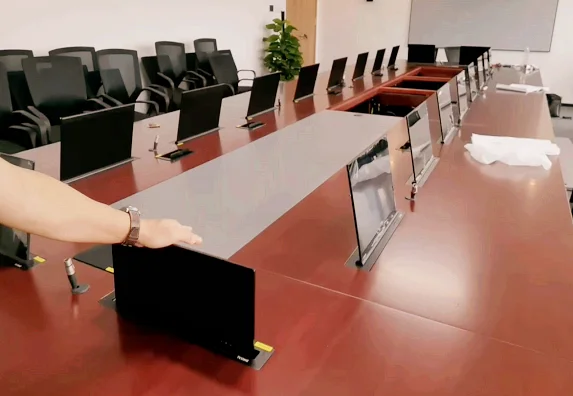 Pop up Motorized Lift Lcd Computer Monitor Meeting Room  Mechanism All Newly Launched DC12V 18W Ergonomic Delivery System FD