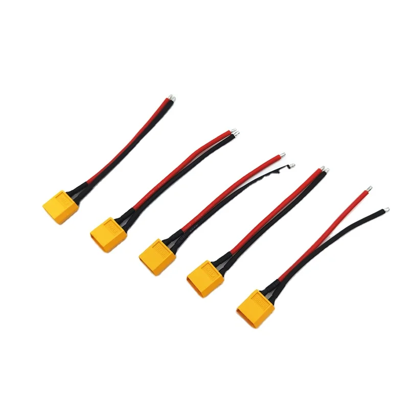 Customized 18 AWG XT30, XT60, xt90 battery female to male high temperature plug  silicone  1/2 cable assembly