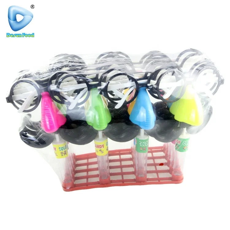 Hot Selling Plastic Funny Big Glasses Beard Toy With Candy