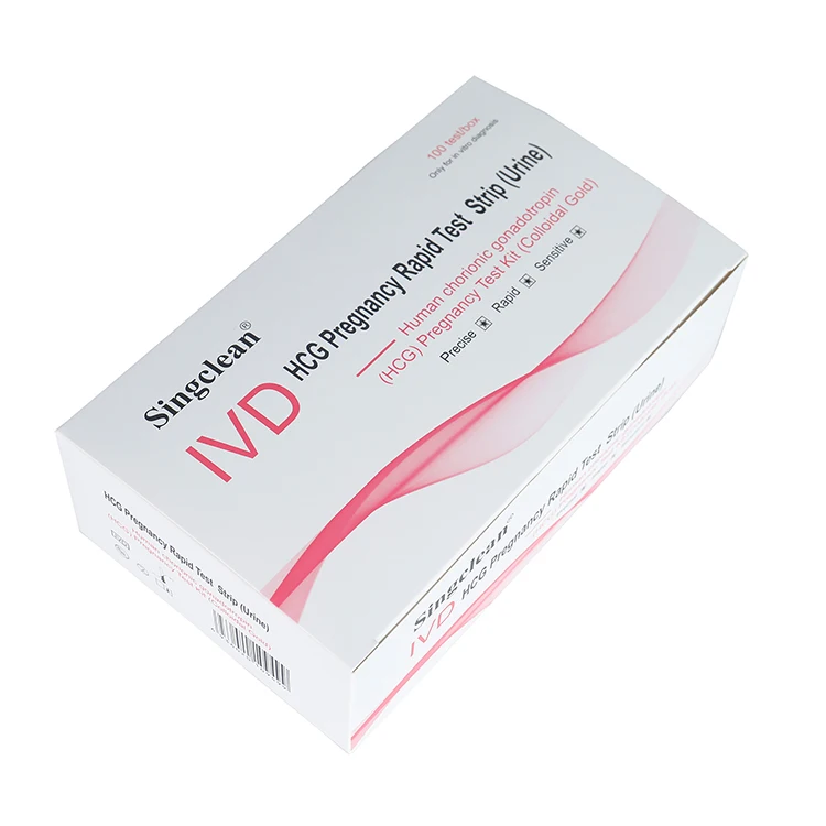 High Quality CE ISO Approved Singclean hCG Rapid Test Strips pregnancy test strip