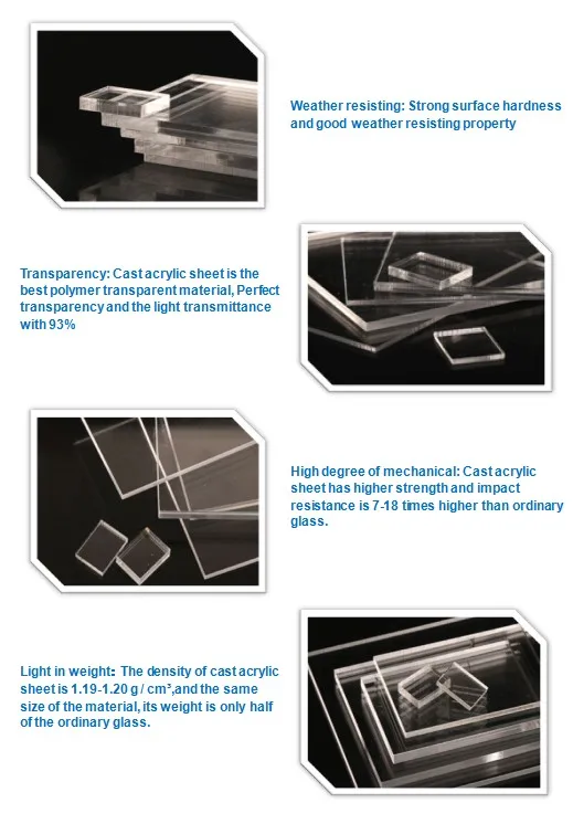 Factory Supply flexible 1.5mm 2mm 3mm  plexiglass board  PMMA clear acrylic sheet  on sale