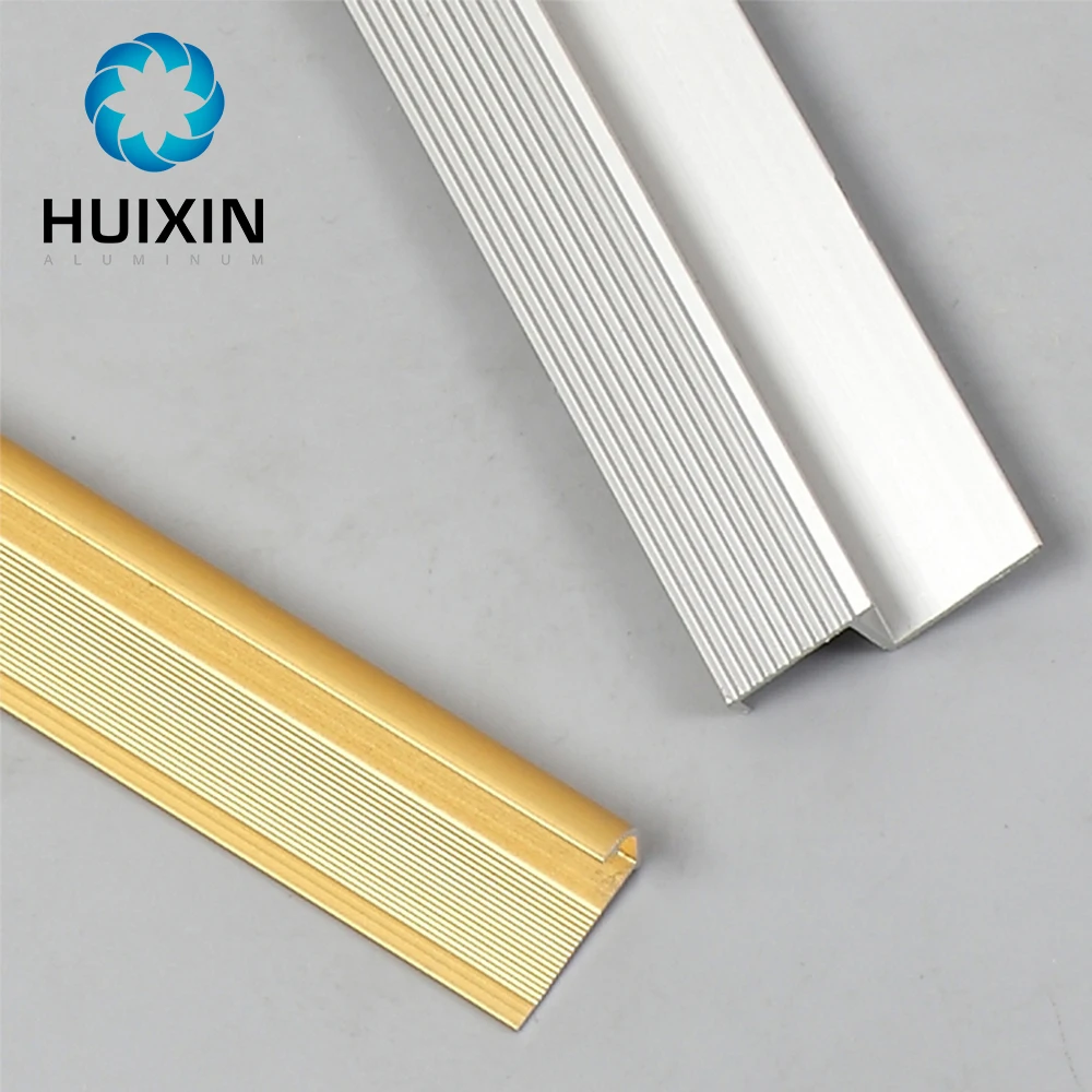 Wooden Grain Aluminum Floor Trim Ceramic Tile Trim Shapes l Profile