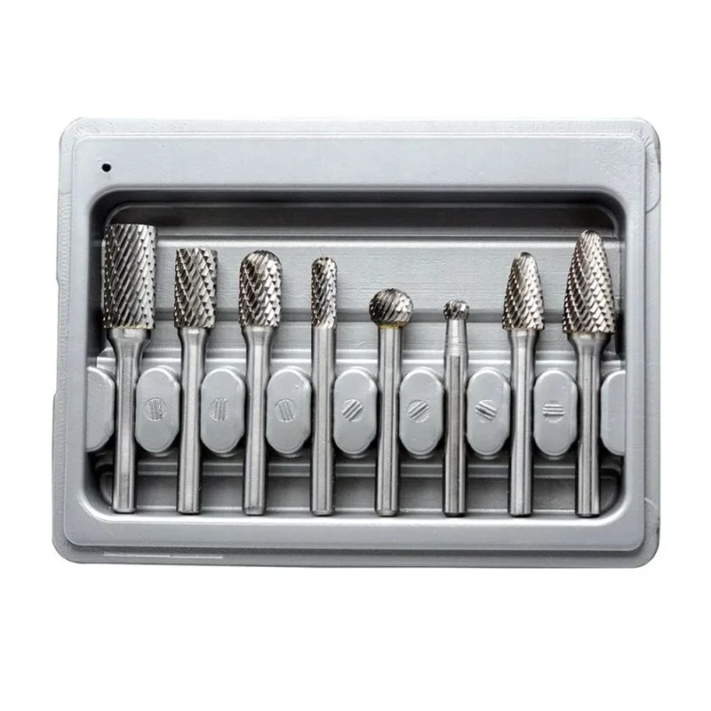 HARDVIK Silver welding Type-A Full size D06-D25 MX Tungsten Carbide  Burr  Rotary Burr Set for Polishing Carving OEM ODM