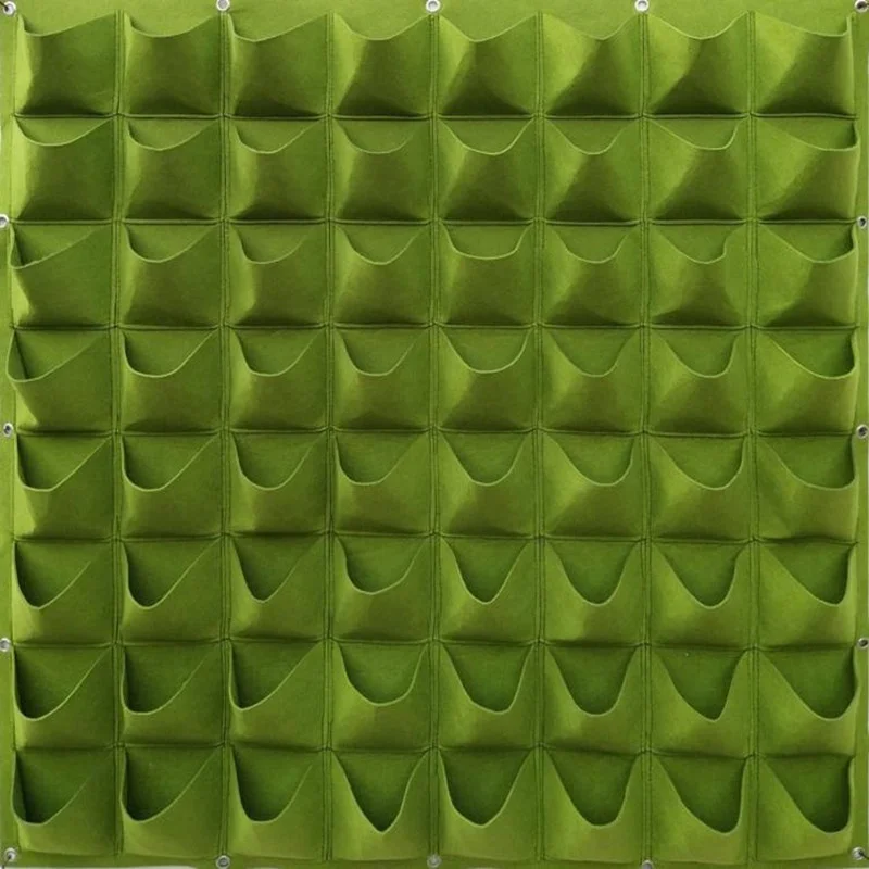 wall-mounted multi- pockets vertical garden Non-woven fabric felt plant potato grow bag