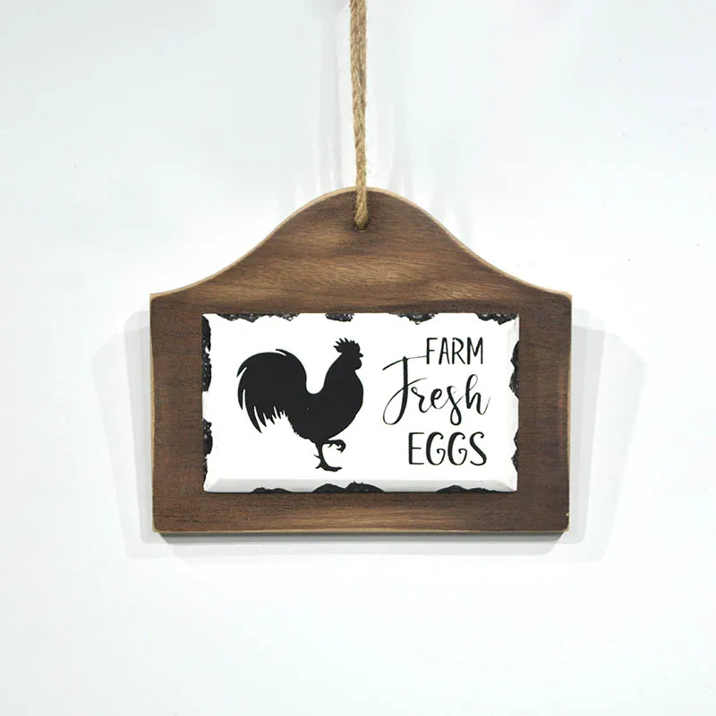 Farmhouse Wooden Rooster 3D Wall Sign for Home Decoration
