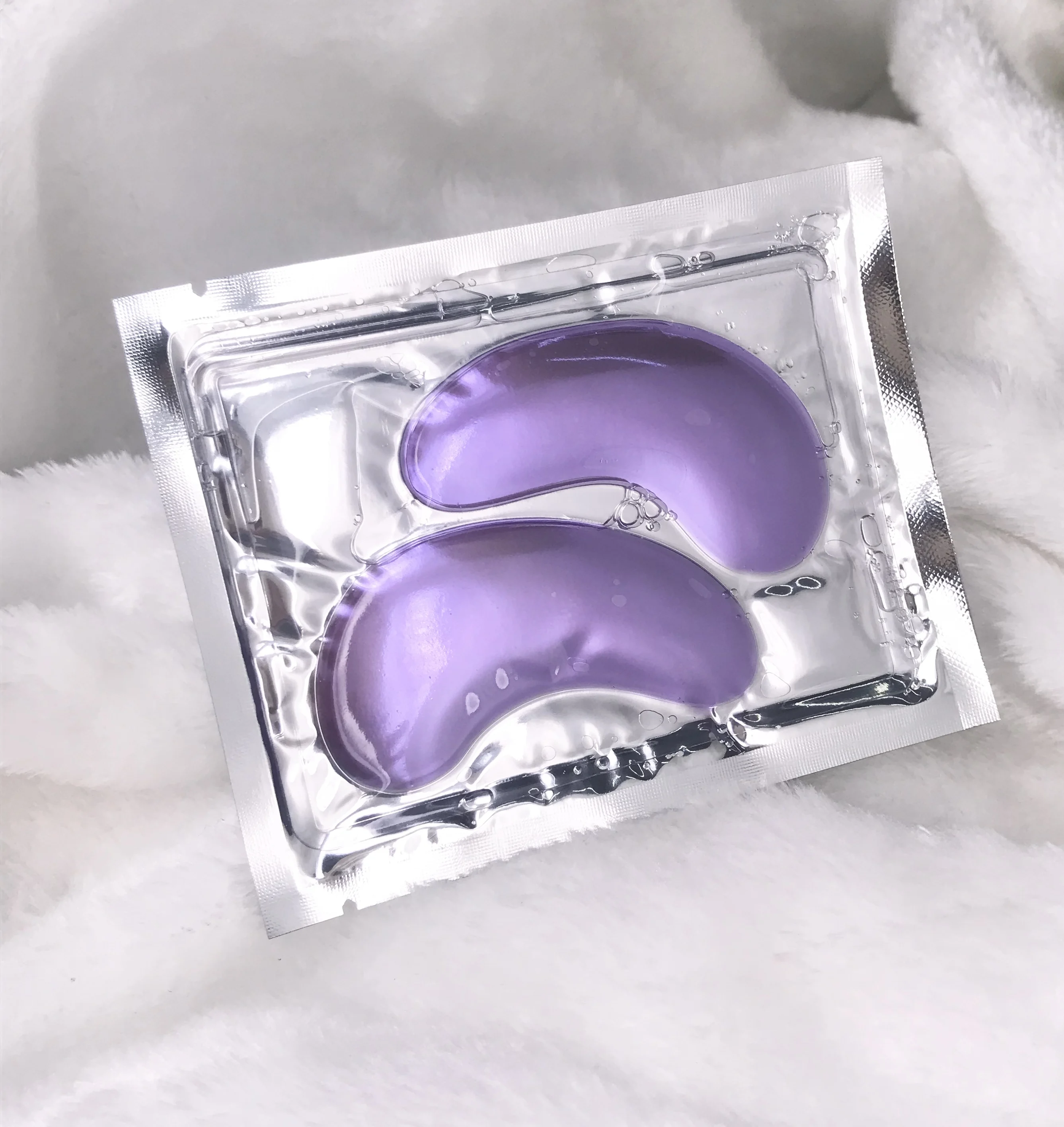 Ready to ship Purple Hyaluronic Acid Collagen Vegan Moist Anti Dark Circles Under Eye Mask
