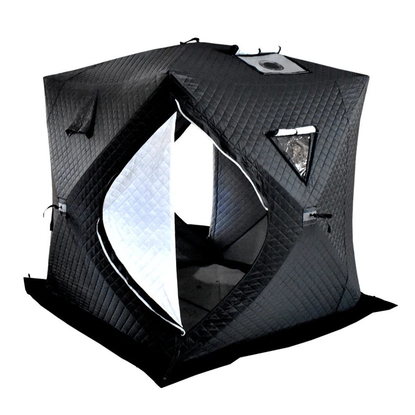 Hot Outdoor Camping Igloo Square Pop Up Shelter Stove Jack Insulated Cube Insulated Bivvy Carp Sauna Winter Ice Fishing Tent