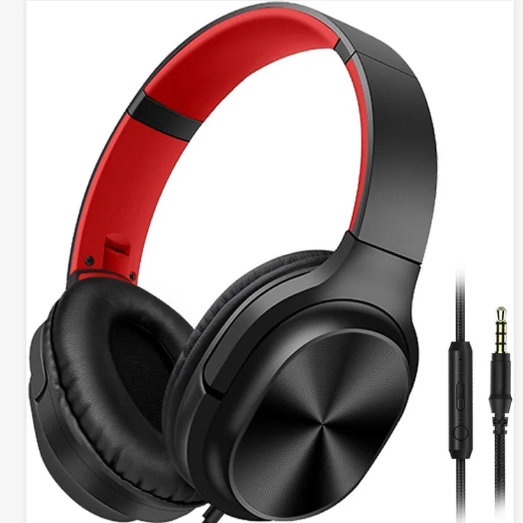 Live broadcast Stereo Computer Gaming headset wired earphone Over ear headphone for sound card mixer studio recording
