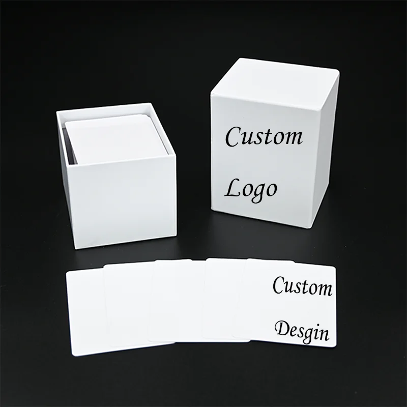 Hot Sell eco friendly paper Blank custom printing logo white playing card with Diy Package