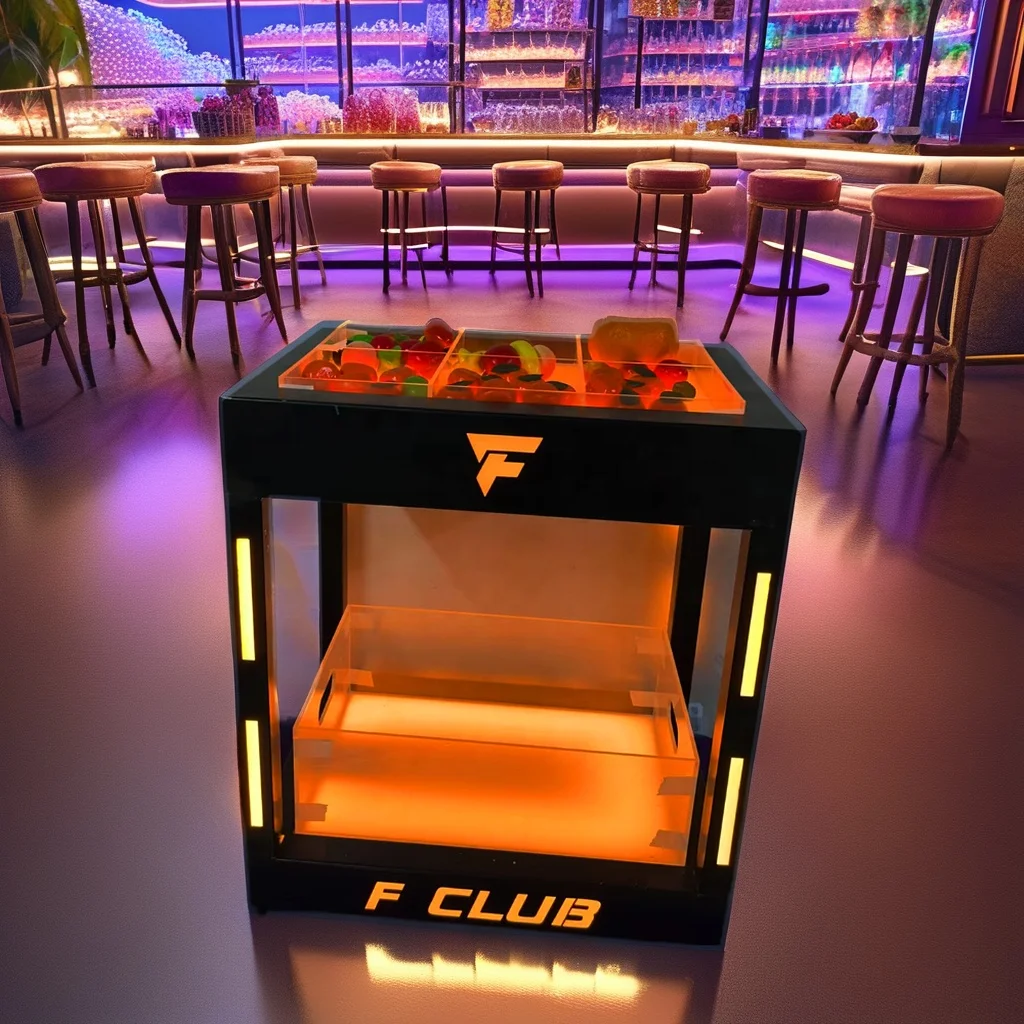 factory manufacturer Custom wholesale serving trays Luminous LED Lighting decorative For bar KTV Night Club