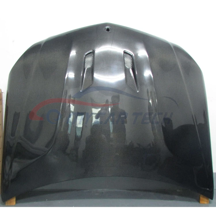 For M ercedes B enz C lass W204 W205 real C63 507 style carbon fiber hood bonnet scoop car engine cover bodykit