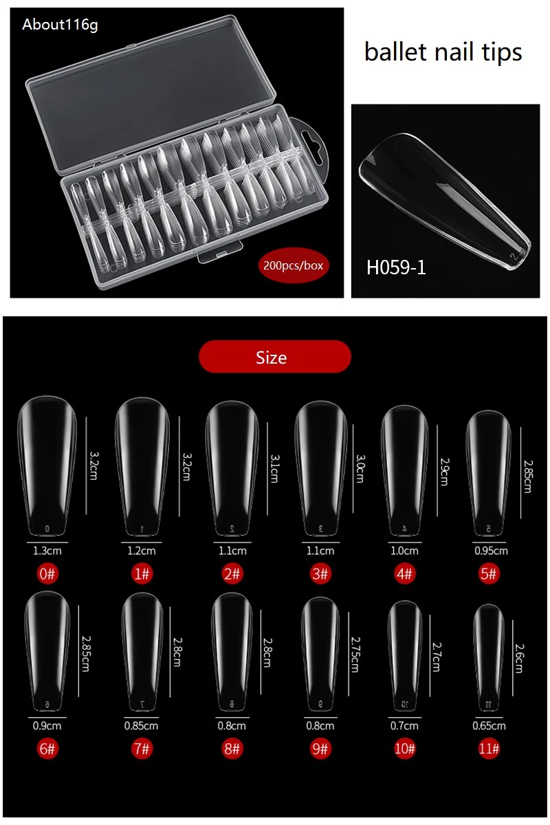 240 Pieces  Nail Transparent Non-trace Ultra-thin Nail Extension Fake Nail Patch Manufacturers Direct PVC