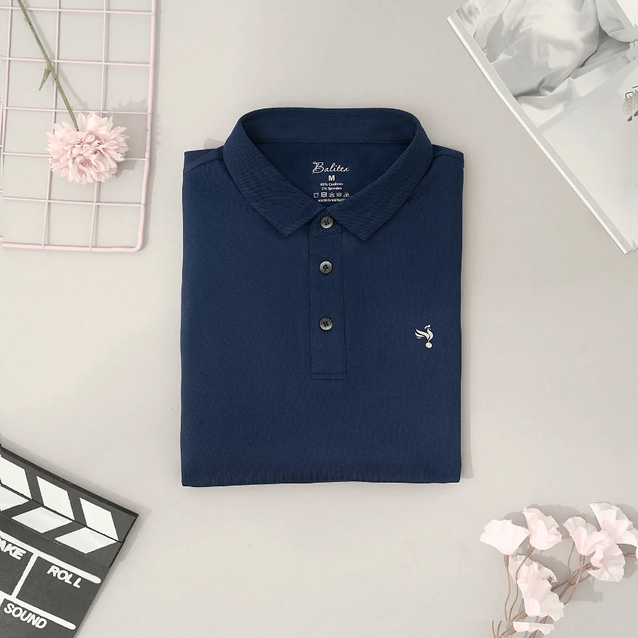 High Quality T-Shirt Polo Cotton Pour Homme Quick Dry Half-Sleeve Custom Logo Plastic Bag Packing Made In Vietnam Factory