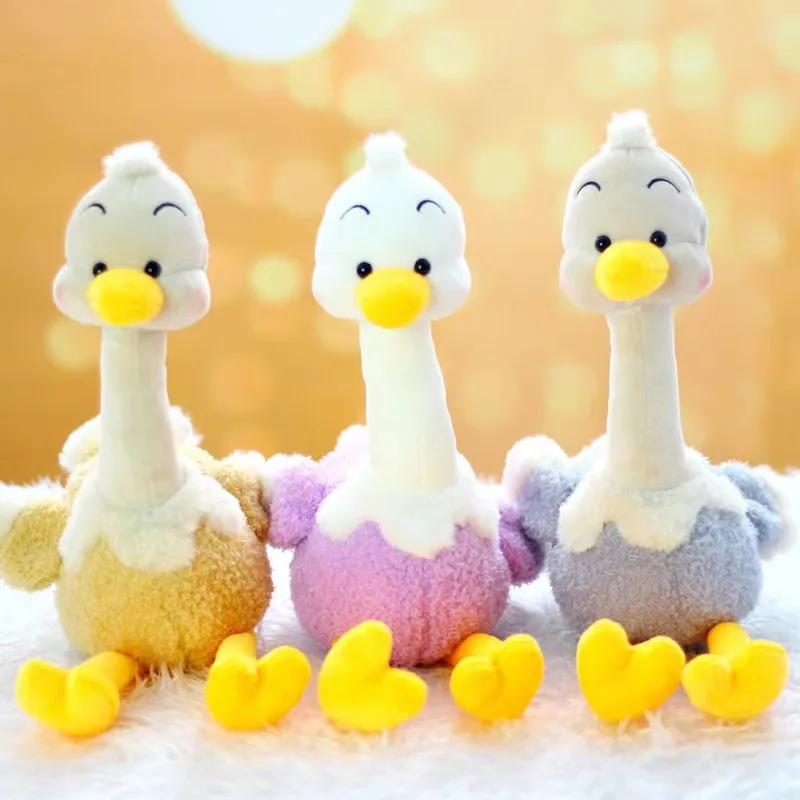 Cute little ostrich creative chicken animal doll claw machine doll plush toy ostrich gift wholesale
