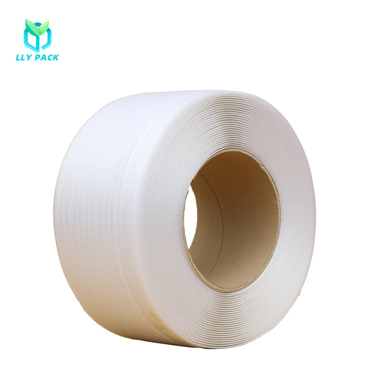 5 8 9 12mm White Plastic Strap Band PP Strapping Rolls For Automatic Packing Machine