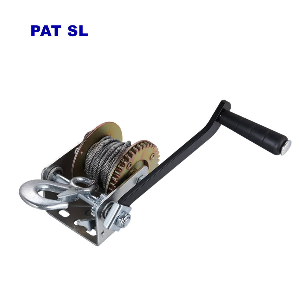 Chinese Factory 900LBS Zinc Plated Multi pieces Gear Small Mini Hand Manual Winch Boat Trailer Winch